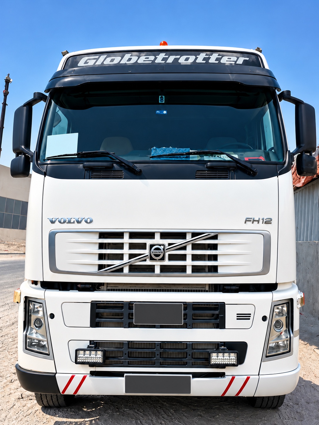 Volvo Globetrotter truck in the yard